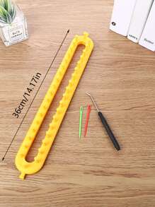 1入組隨機色塑膠DIY編織工具 - 黃色 - 查看 5