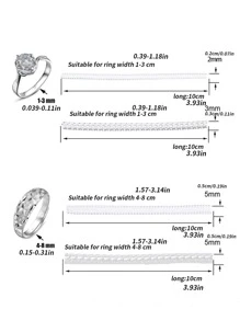 5 piezas Ajustador de tamaño de anillo transparente - transparente - Ver 2