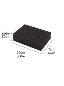 5pcs Abrasive Sponge Brush For Cleaning Pans And Dishes, Magic Sponge For Removing Stains Without Damaging The Pan - Black - View 2