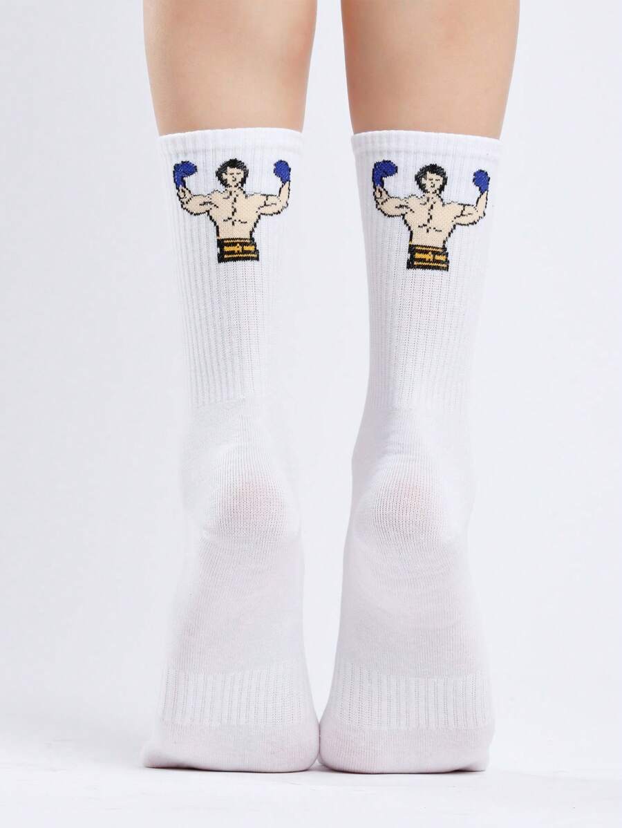 Cartoon Graphic Crew Socks