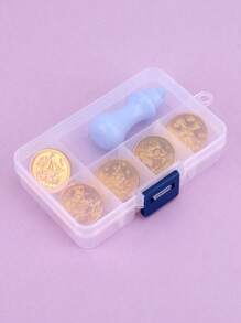 5pcs Wax Seal Stamp Head With 1pc Handle - Gold - View 3
