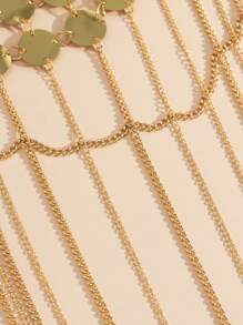 Chain Tassel Decor Body Chain - Yellow Gold - View 6