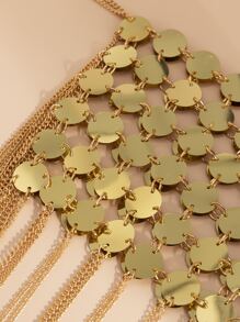 Chain Tassel Decor Body Chain - Yellow Gold - View 7