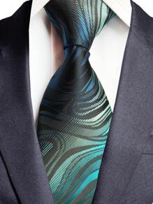 1 条男士图案时尚领带 男士工作领带 - 彩色 - 查看 1