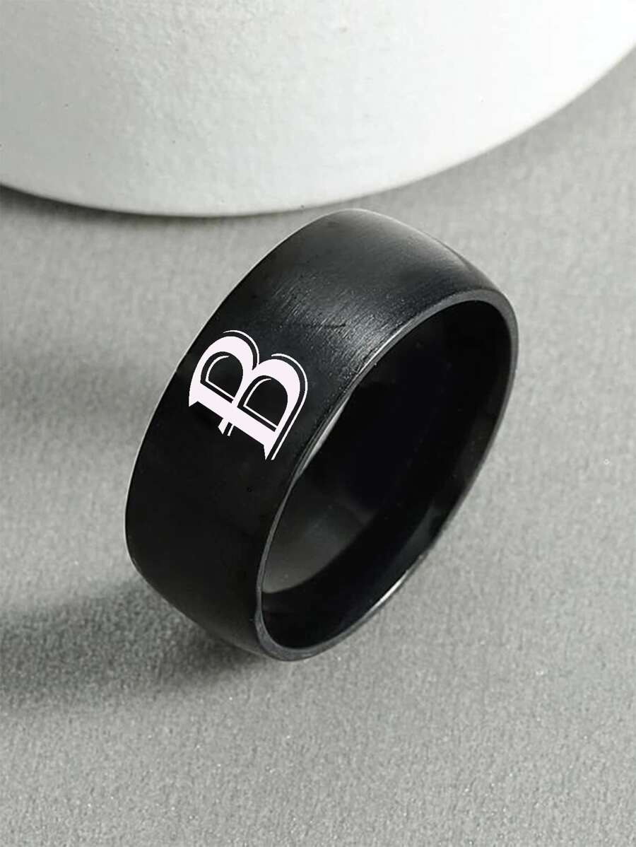 Vòng họa tiết chữ cái nam - màu đen - Xem 1