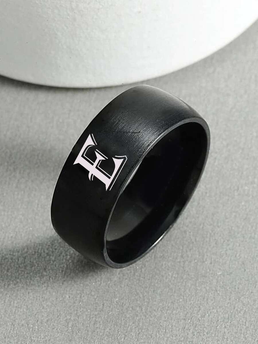 Vòng họa tiết chữ cái nam - màu đen - Xem 1