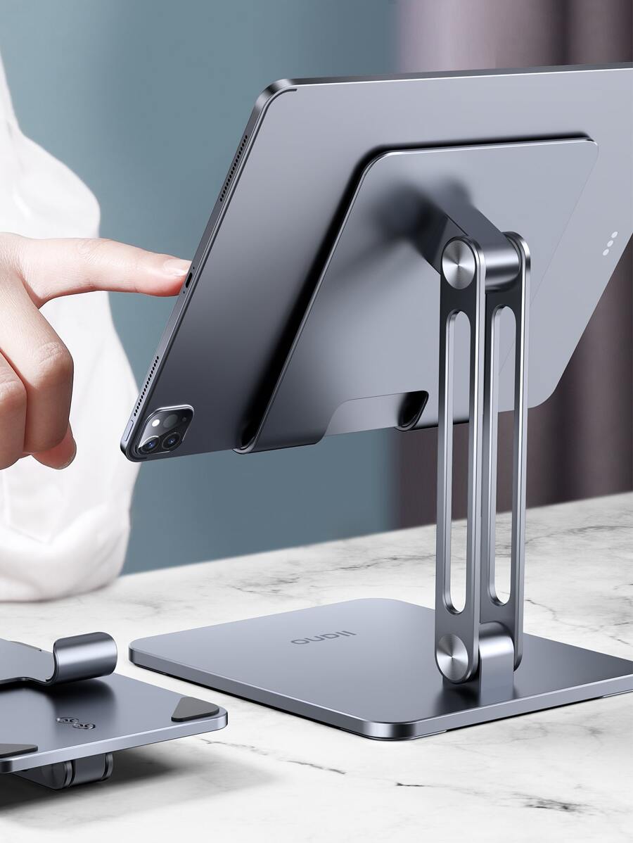 LLANO LLano Gray Adjustable & Foldable Aluminium Tablet Stand