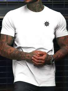 Manfinity Homme Men Graphic Print Tee - White - View 1