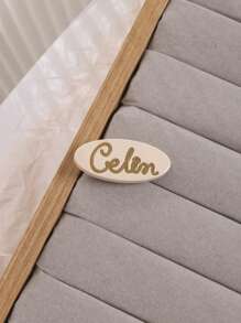 cái kẹp tóc đồ họa chữ cái thời trang cho nữ - Màu be - Xem 1