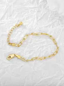 Charm-In 1入組時尚極簡扣環手鏈適合女士日常裝飾