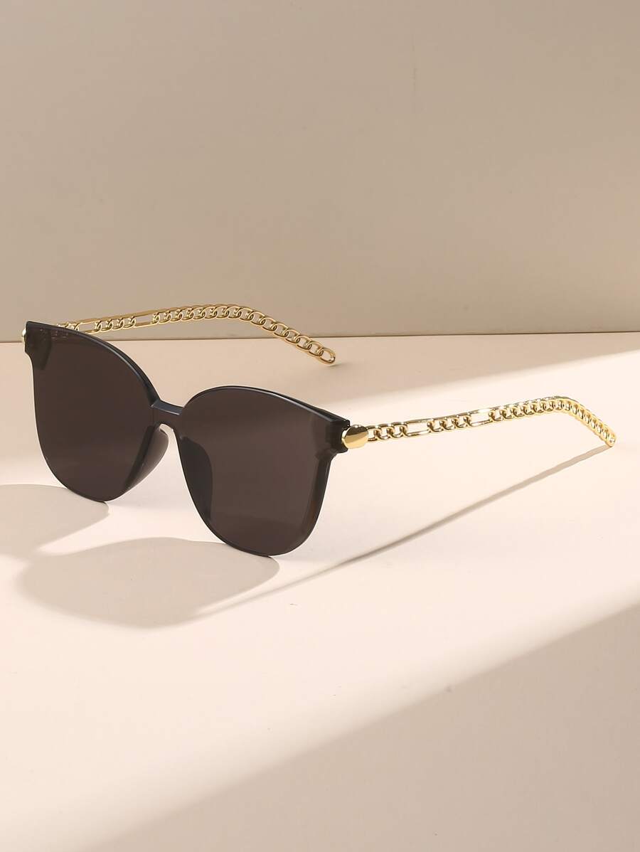 高雅1對女士幾何框時尚眼鏡，適用於日常生活 - 灰色 - 查看 1