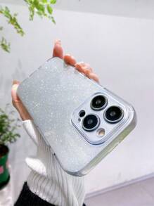 1 Ốp điện thoại kim tuyến thạch màu hồng chất lượng cao, vỏ mềm TPU chống rơi, chống mồ hôi, chống vân tay, chống mài mòn, không phai màu - Bạc - Xem 3