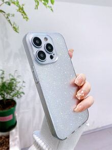 1 Ốp điện thoại kim tuyến thạch màu hồng chất lượng cao, vỏ mềm TPU chống rơi, chống mồ hôi, chống vân tay, chống mài mòn, không phai màu - Bạc - Xem 5