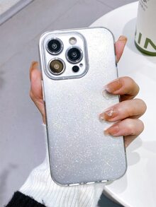 1 Ốp điện thoại kim tuyến thạch màu hồng chất lượng cao, vỏ mềm TPU chống rơi, chống mồ hôi, chống vân tay, chống mài mòn, không phai màu - Bạc - Xem 6