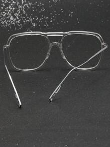 男士顶置式时尚设计眼镜 - 無色 - 查看 2