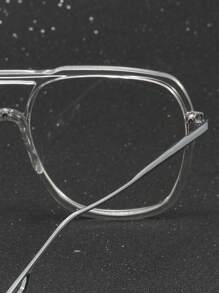 男士顶置式时尚设计眼镜 - 無色 - 查看 6