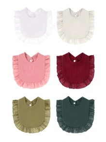 Bebé 6 piezas Babero unicolor - Multicolor - Ver 1