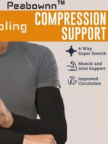 Peabownn Sun Protective Anti UV 2pairs Breathable Sun Protection Arm Sleeves - Multicolor - View 3