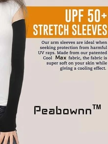 Peabownn Sun Protective Anti UV 2pairs Breathable Sun Protection Arm Sleeves - Multicolor - View 5