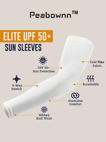 Peabownn Sun Protective Anti UV 2pairs Breathable Sun Protection Arm Sleeves - Multicolor - View 7