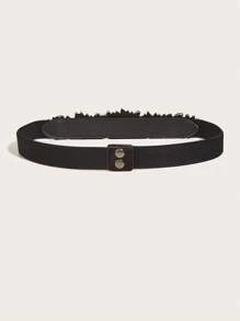 1 Pc Women's Elastic Waist Belt With Handmade Rhinestone Decoration Summer, School Fall, Autumn, Halloween - Mint Green - View 2