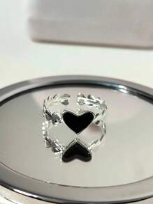 Nhẫn trang trí trái tim - Bạc - Xem 1