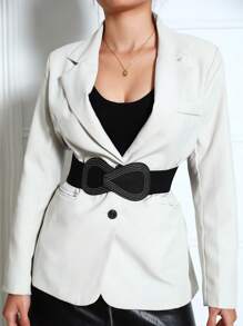 1 chiếc thắt lưng trang trí hình học cho phụ nữ để trang trí - màu đen - Xem 2