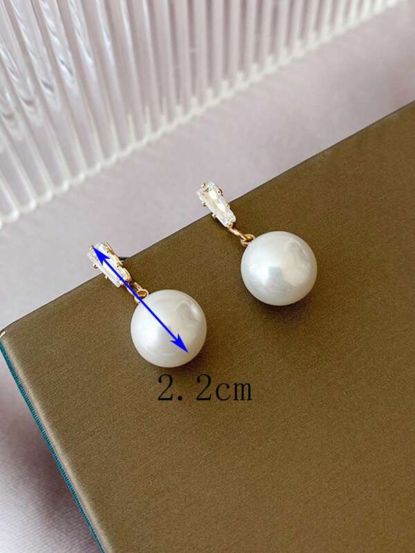 Faux Pearl Decor Earrings SHEIN USA