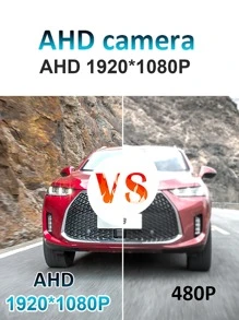 Camera chiếu hậu ô tô AHD 1920x1080P phổ thông, ống kính mắt cá góc rộng 180 độ, camera lùi chống nước Full HD có tầm nhìn ban đêm - màu đen - Xem 4