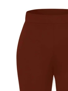 Celure Quần Plus Size màu trơn Giải trí - Rỉ Nâu - Xem 5