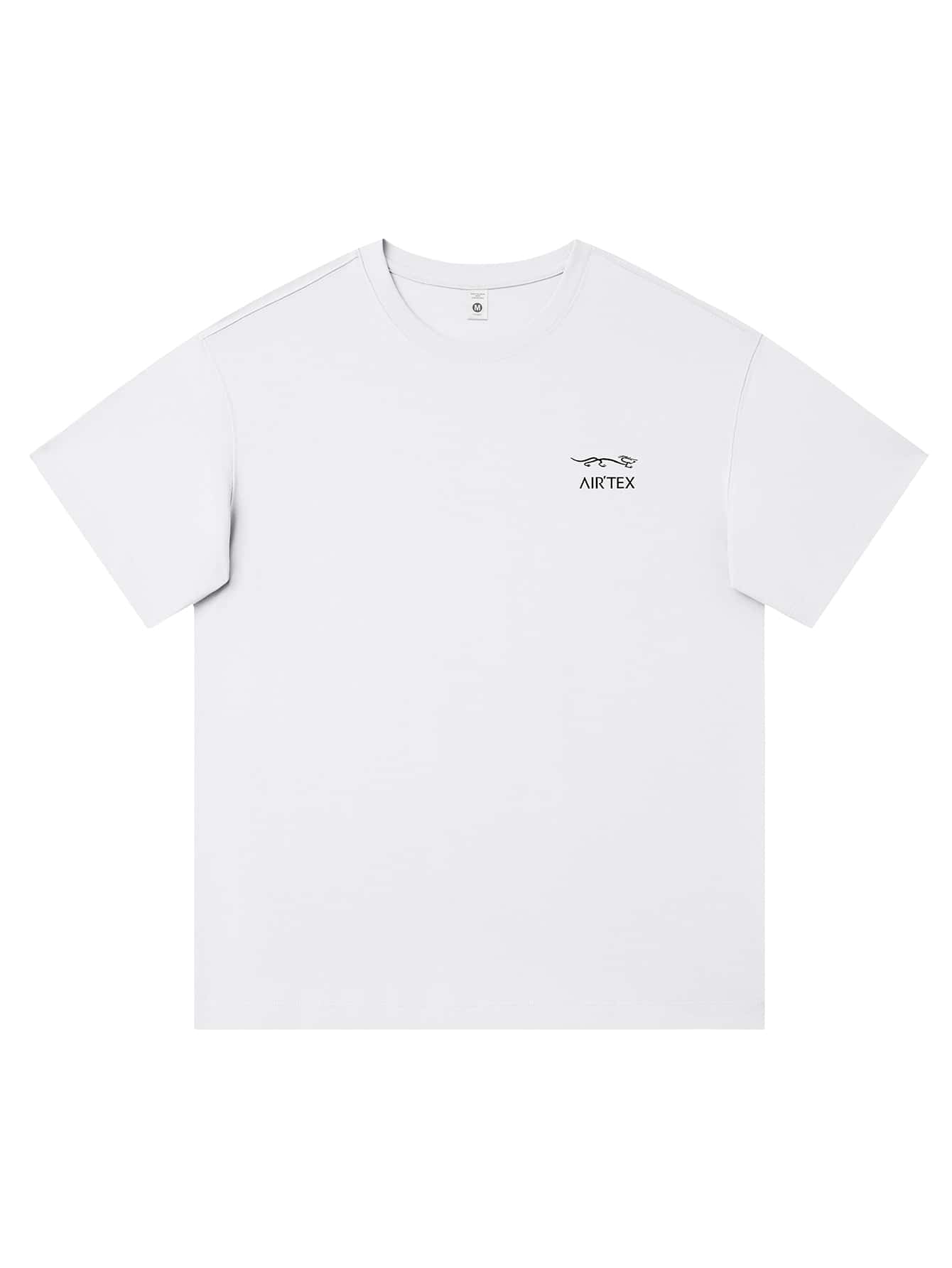 Hombres Camiseta deportiva con estampado de letra - Blanco - Ver 1