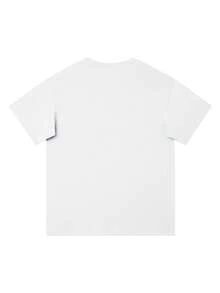 Hombres Camiseta deportiva con estampado de letra - Blanco - Ver 2