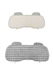 1入組格紋壓花防滑汽車後座墊 - 灰色 - 查看 4