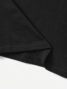 RueChic Boys Solid Round Neck Tee - Black - View 5