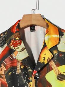 Manfinity Men Musical Instrument Print Shirt - Multicolor - View 3