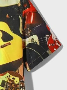 Manfinity Men Musical Instrument Print Shirt - Multicolor - View 4