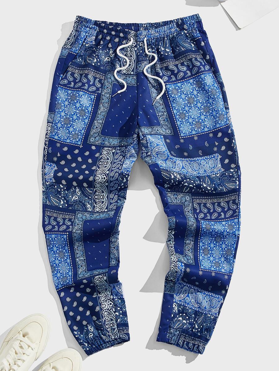 GENTILAND Quần Nam Dây kéo Túi Paisley Họa tiết khăn Boho - Nhiều màu - Xem 1