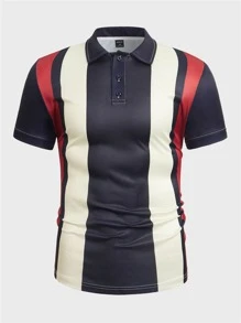 Manfinity Hombres Camisa polo de color combinado - Multicolor - Ver 1