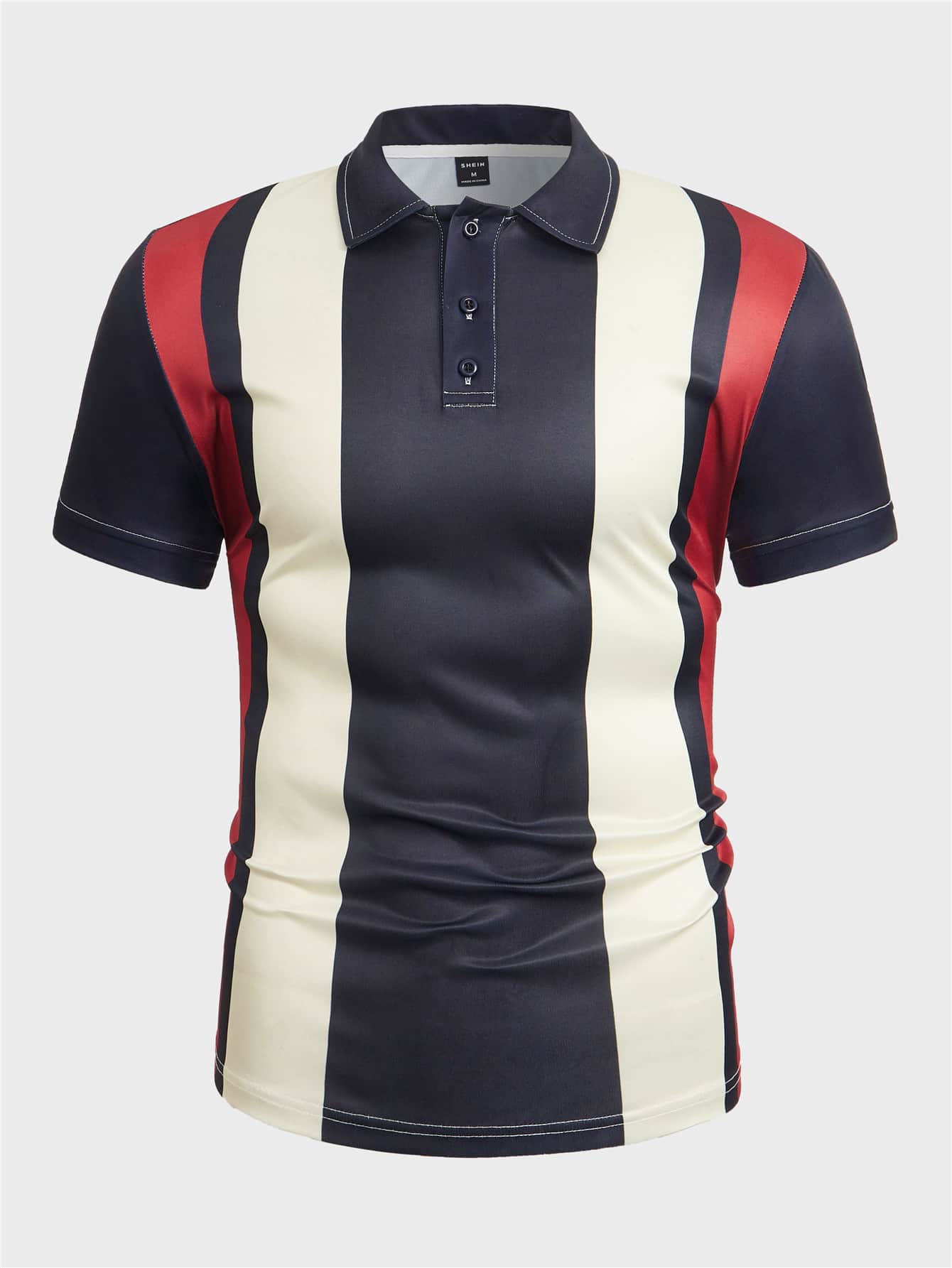Manfinity Hombres Camisa polo de color combinado - Multicolor - Ver 1