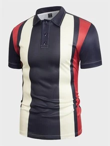 Manfinity Hombres Camisa polo de color combinado - Multicolor - Ver 2