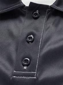 Manfinity Hombres Camisa polo de color combinado - Multicolor - Ver 4