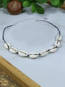 TopHanqi Vòng cổ trang trí vỏ sò - trắng - Xem 6