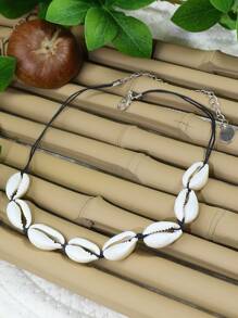 TopHanqi Vòng cổ trang trí vỏ sò - trắng - Xem 4