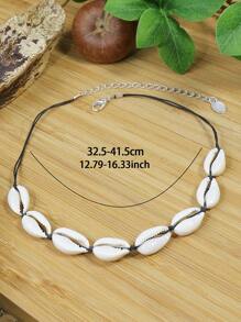 TopHanqi Vòng cổ trang trí vỏ sò - trắng - Xem 7