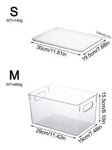 1入組寵物食物儲存器極簡透明多功能食物儲藏盒適用於冰箱 - 無色 - 查看 2