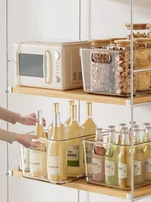 1入組寵物食物儲存器極簡透明多功能食物儲藏盒適用於冰箱 - 無色 - 查看 4