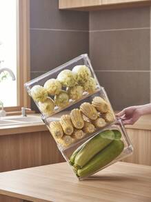 1入組寵物食物儲存器極簡透明多功能食物儲藏盒適用於冰箱 - 無色 - 查看 9