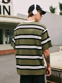 Áo thun & Áo lót Nam Sọc Giải trí - màu xanh lá - Xem 2