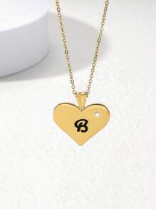 Vòng cổ trang trí trái tim - Vàng - Xem 3