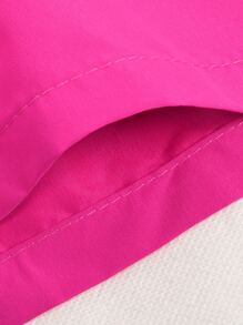 Men's Solid Color Drawstring Waist Beach Shorts, Minimalist Vacation Design,Hawaiian